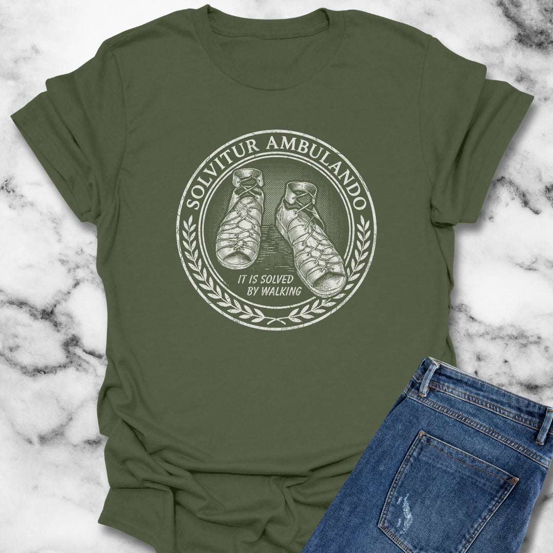 Solvitur Ambulando Saint Augustine Quote Solved by Walking Lightweight T-Shirt