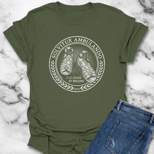 Solvitur Ambulando Saint Augustine Quote Solved by Walking Lightweight T-Shirt