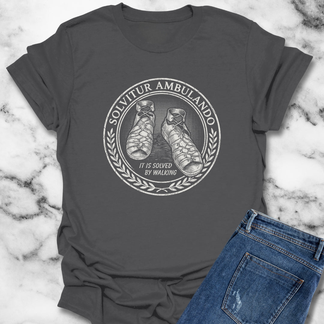 Solvitur Ambulando Saint Augustine Quote Solved by Walking Lightweight T-Shirt