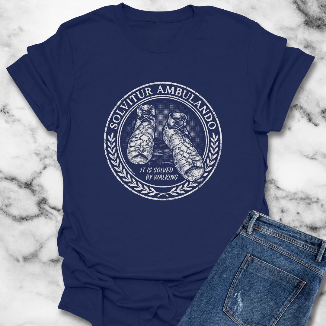 Solvitur Ambulando Saint Augustine Quote Solved by Walking Lightweight T-Shirt