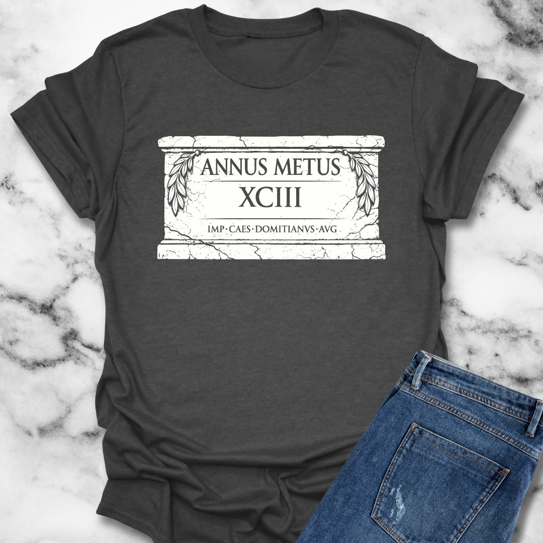Emperor Domitian Year of Fear in Latin T-Shirt