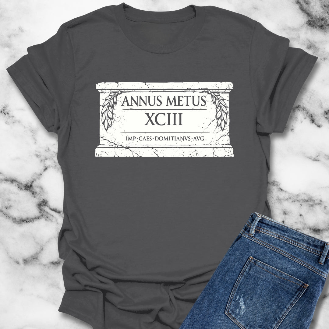 Emperor Domitian Year of Fear in Latin T-Shirt