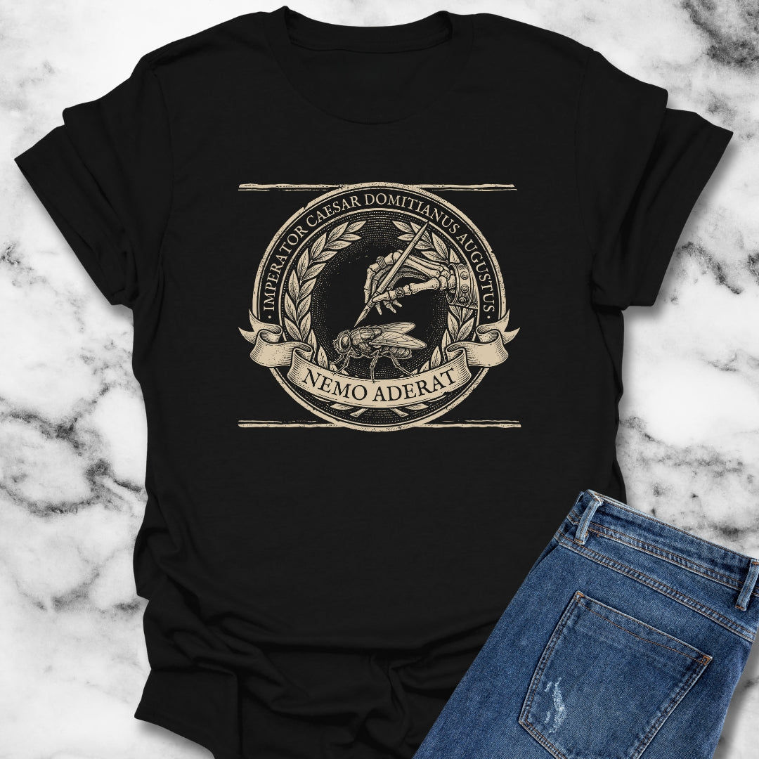Emperor Domitian Fly Stylus Nobody Here in Latin Lightweight T-Shirt