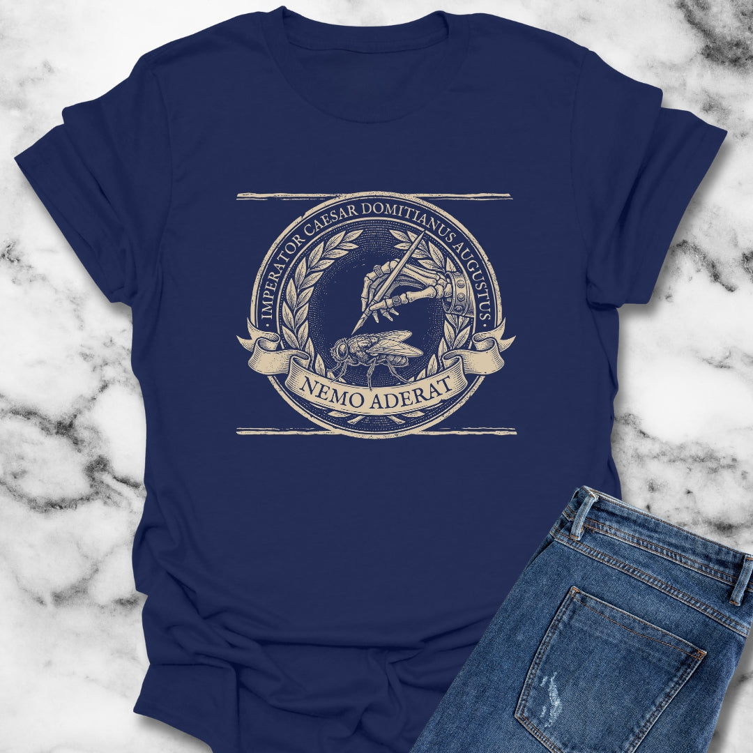 Emperor Domitian Fly Stylus Nobody Here in Latin Lightweight T-Shirt