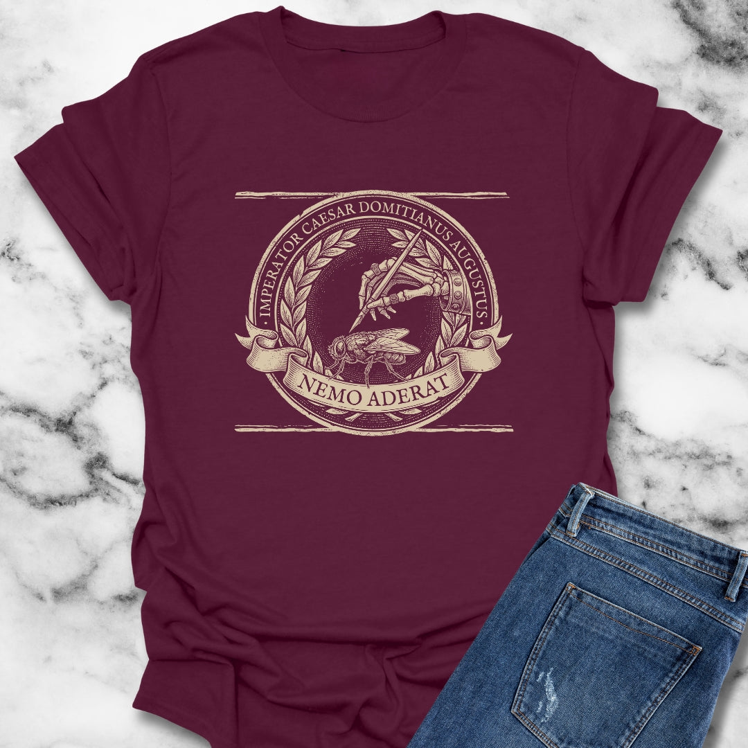 Emperor Domitian Fly Stylus Nobody Here in Latin Lightweight T-Shirt