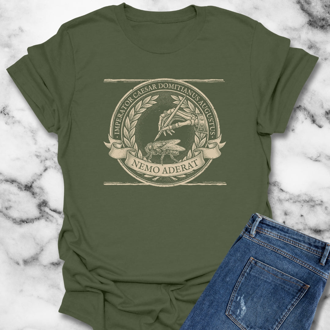 Emperor Domitian Fly Stylus Nobody Here in Latin Lightweight T-Shirt