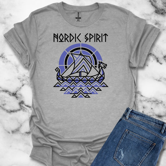 Nordic Spirit Viking Longboat Modernist T-Shirt