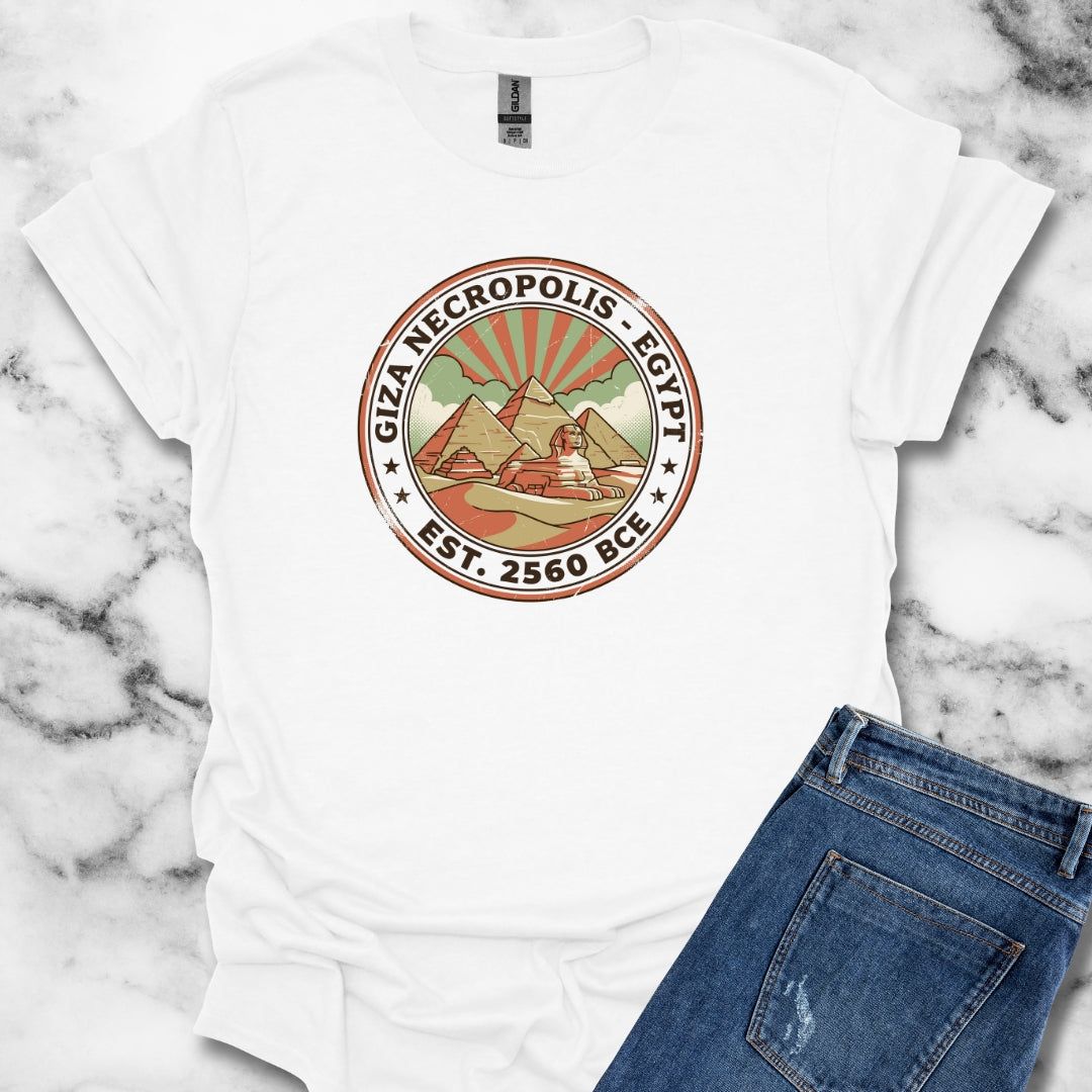 Giza Pyramids Necropolis Unisex Lightweight T-Shirt