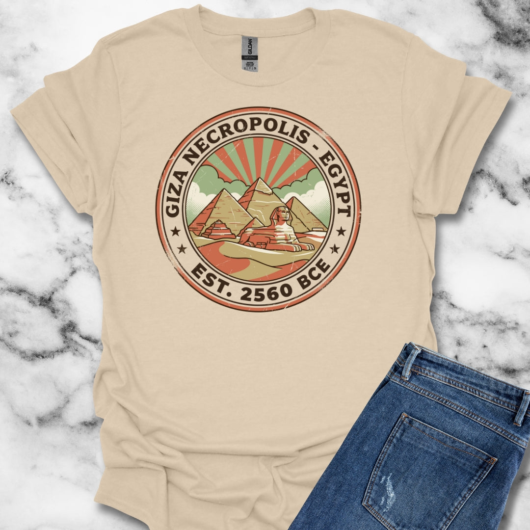 Giza Pyramids Necropolis Unisex Lightweight T-Shirt