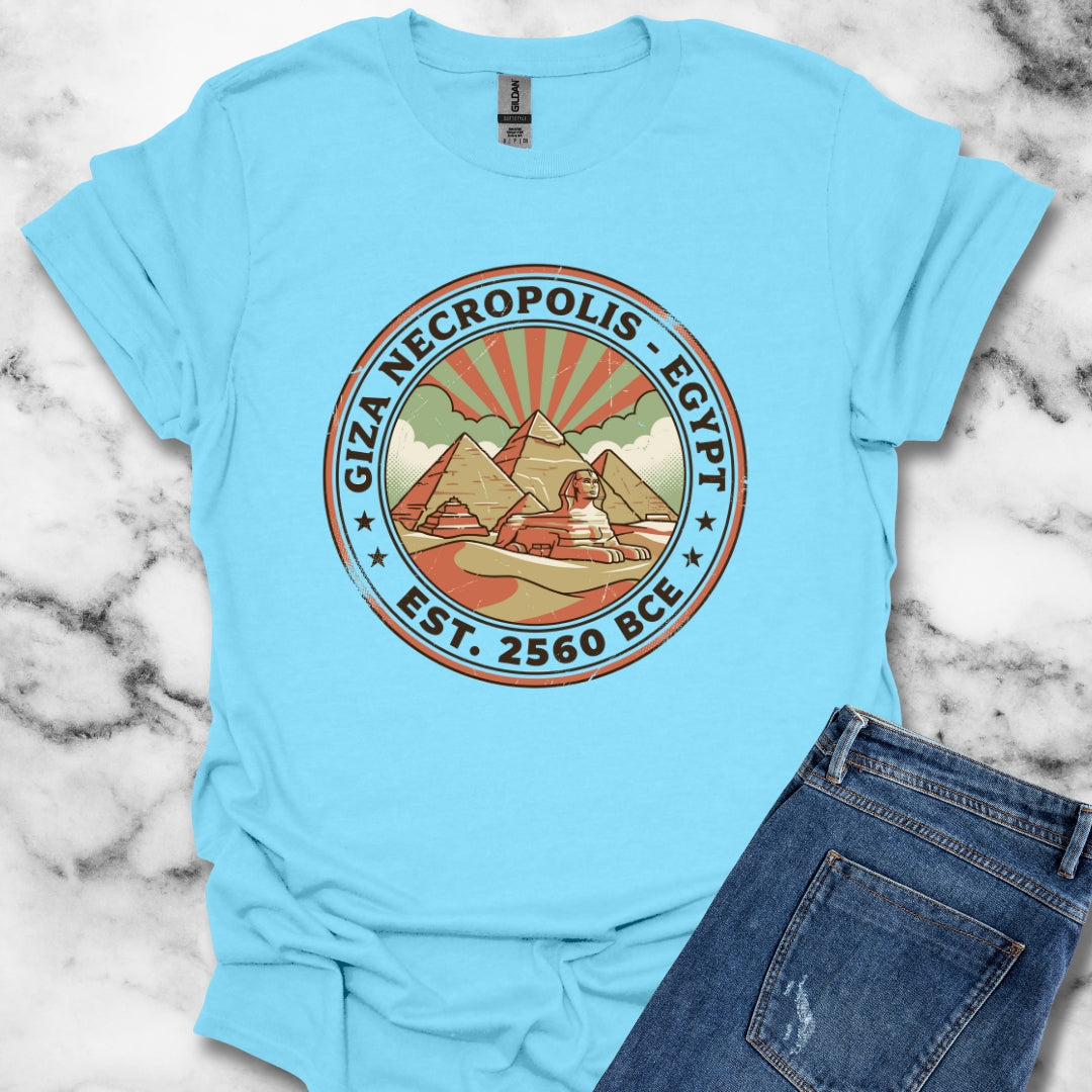 Giza Pyramids Necropolis Unisex Lightweight T-Shirt