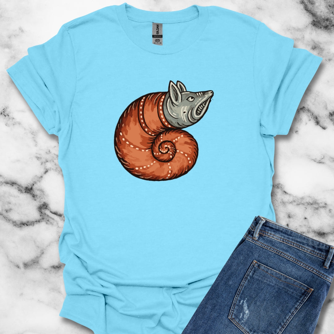 Snail Rat Hybrid Medieval Marginalia Unisex Lightweight T-Shirt