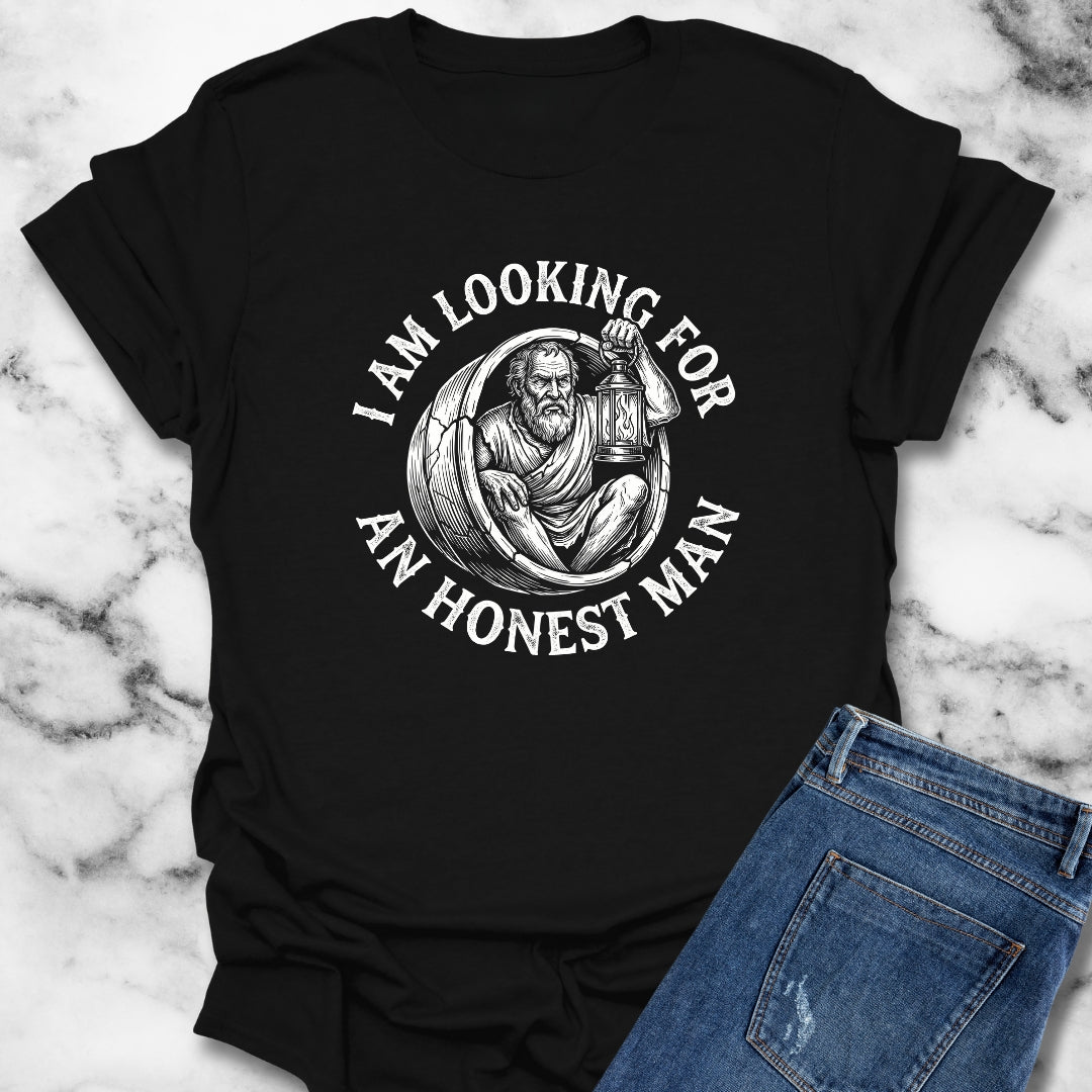 Diogenes of Sinope Looking for Honest Man Quote T-Shirt