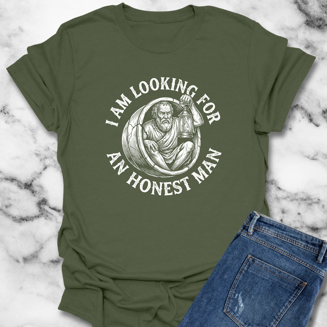 Diogenes of Sinope Looking for Honest Man Quote T-Shirt
