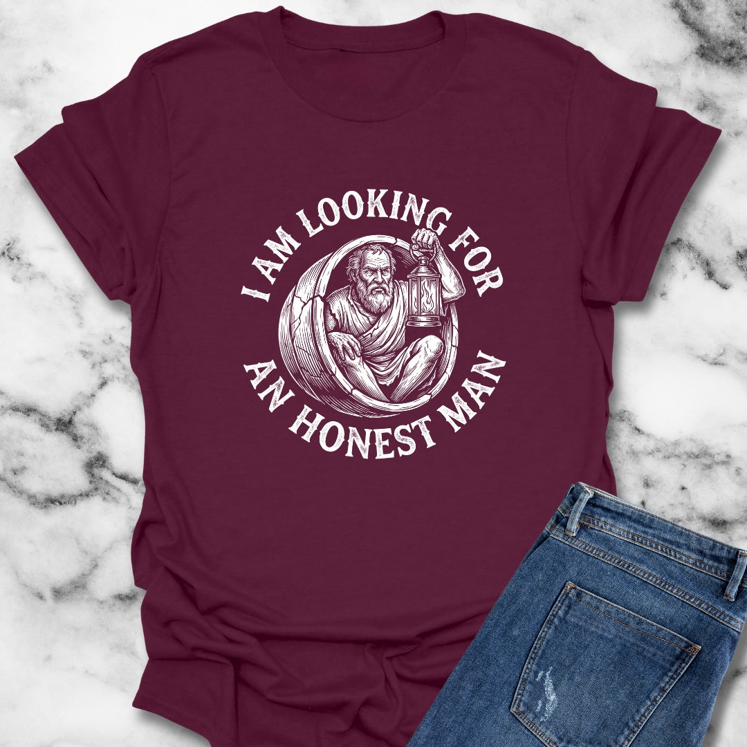 Diogenes of Sinope Looking for Honest Man Quote T-Shirt