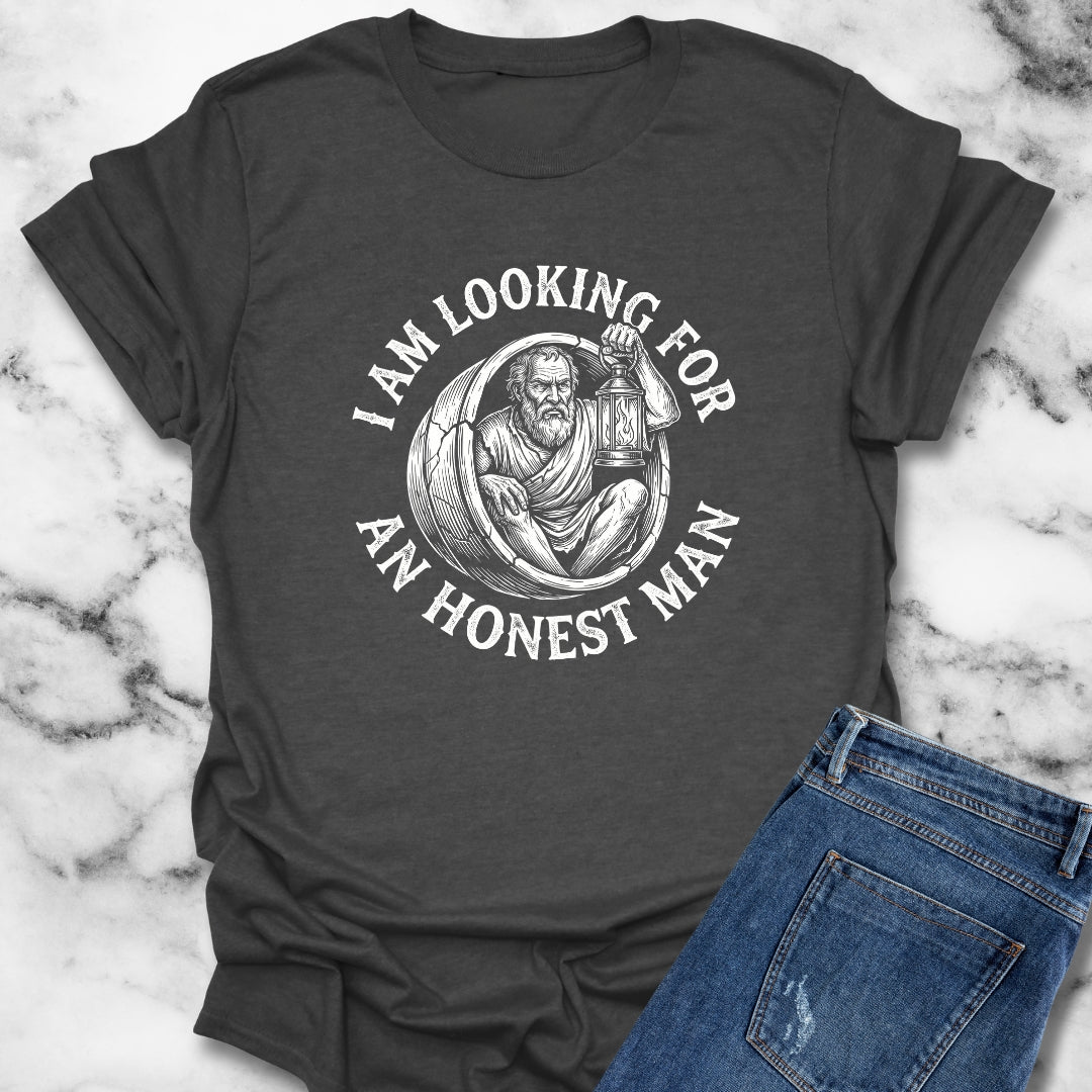 Diogenes of Sinope Looking for Honest Man Quote T-Shirt