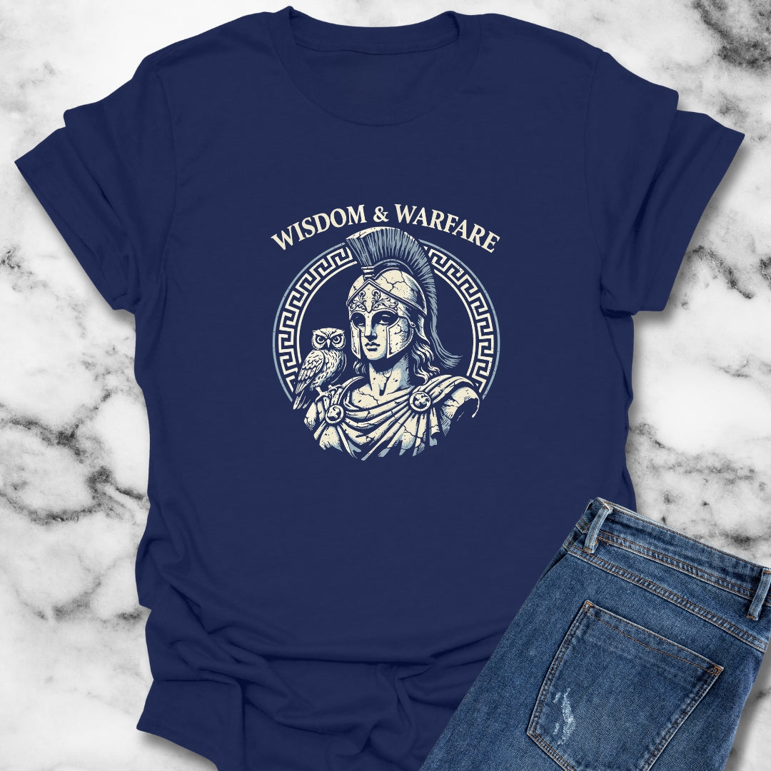 Athena Wisdom Warfare Owl T-Shirt