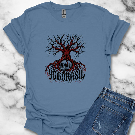Yggdrasil Tree with Skull T-Shirt