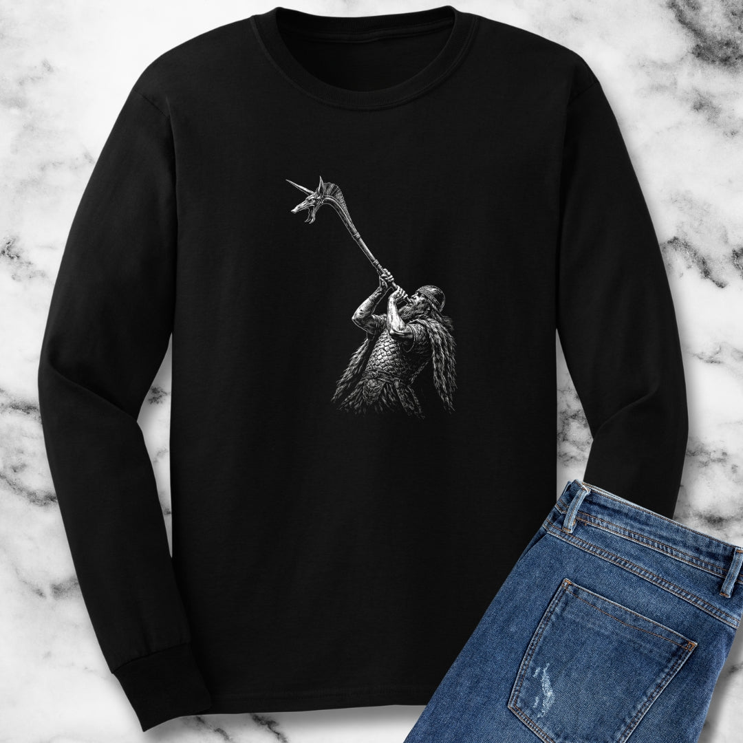 Celtic Warrior with Carnyx Long Sleeve Tee