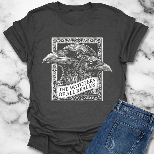 Huginn and Muninn Odin Ravens the Watchers T-Shirt