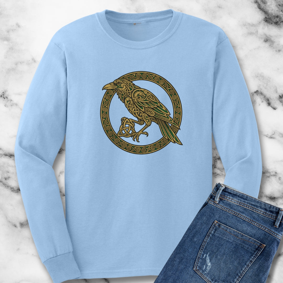 Celtic Knot Raven Long Sleeve Tee