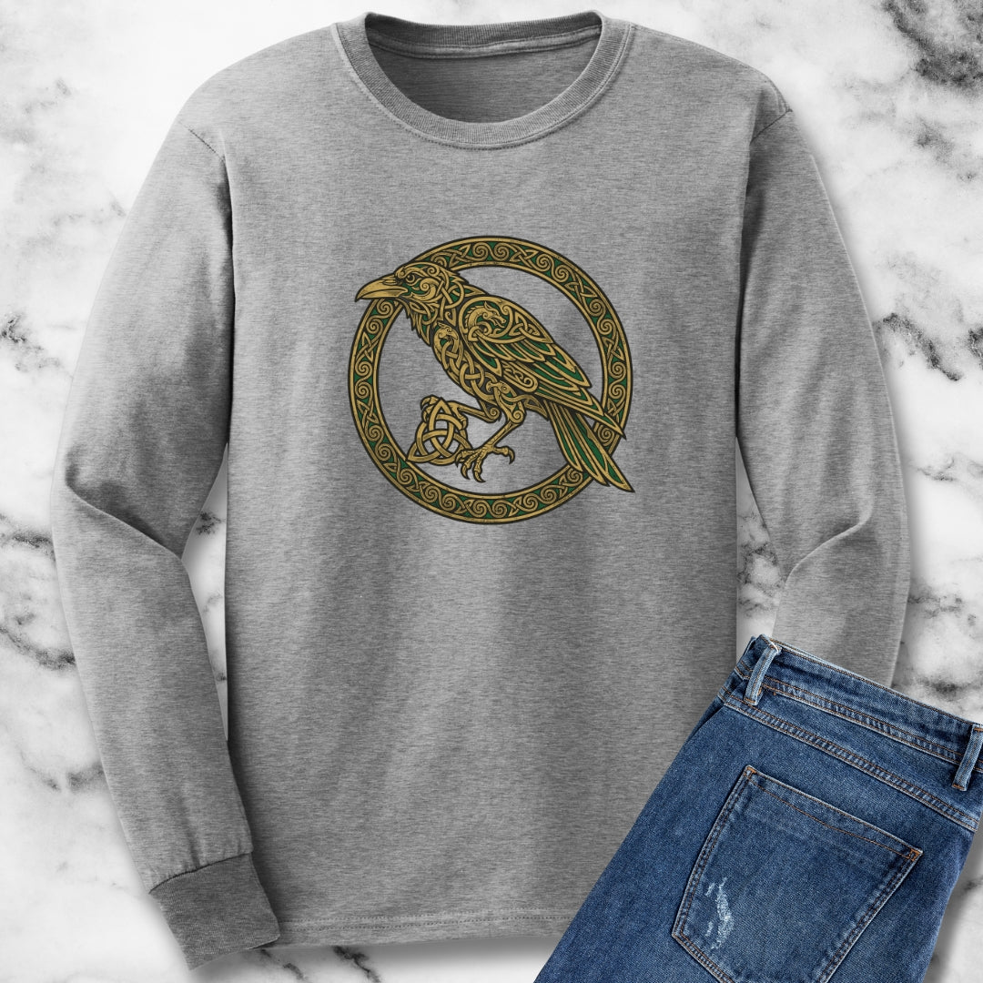 Celtic Knot Raven Long Sleeve Tee