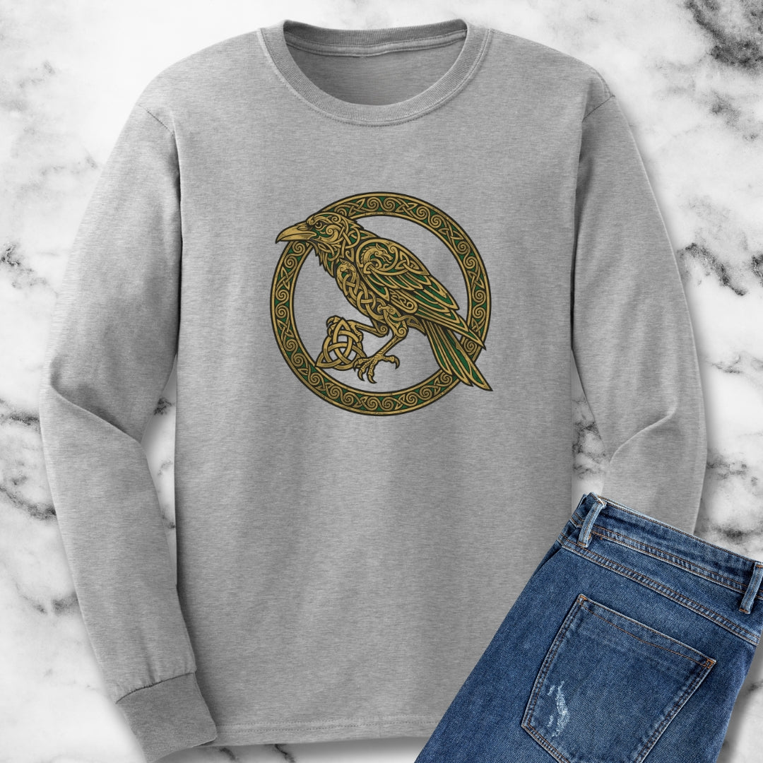Celtic Knot Raven Long Sleeve Tee