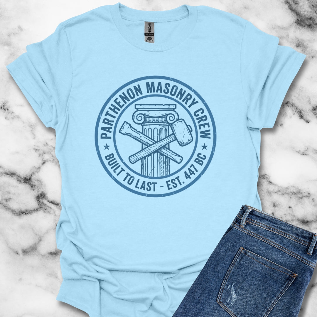 Parthenon Masonry Crew Unisex Lightweight T-Shirt