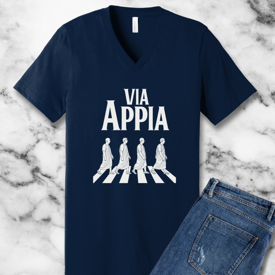 Ancient Roman Via Appia Women's V-Neck Tee