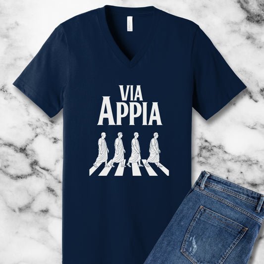 Ancient Roman Via Appia Women's V-Neck Tee