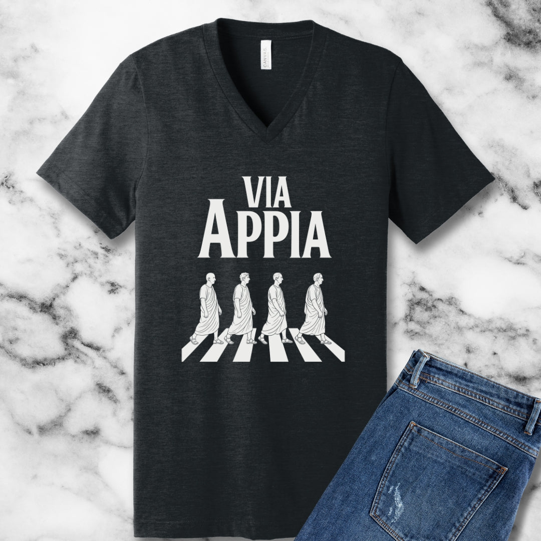 Ancient Roman Via Appia Women's V-Neck Tee