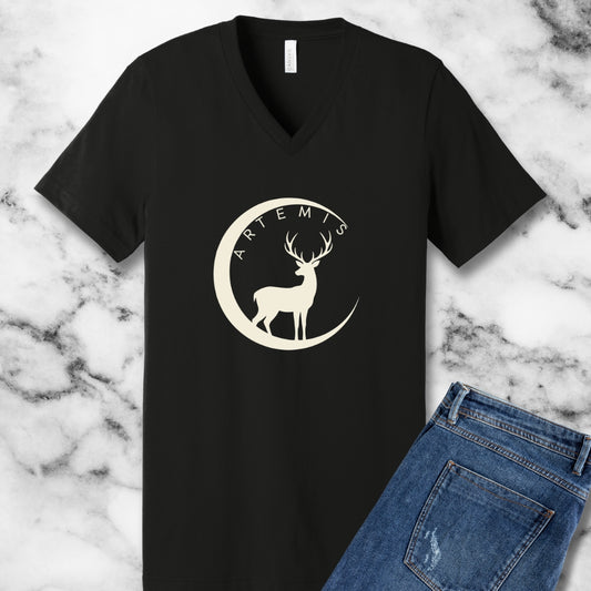 Artemis Sacred Deer Women's V-Neck Tee