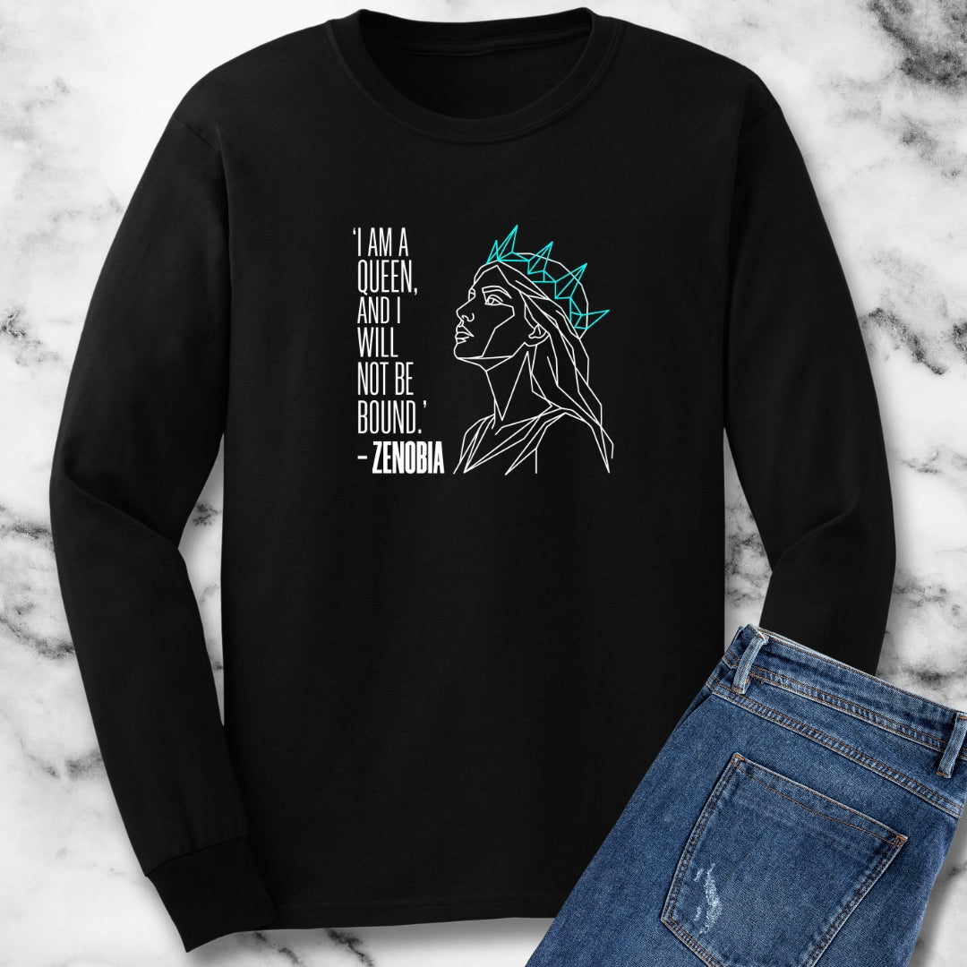 Line Art Queen Zenobia of Palmyra Long Sleeve Tee