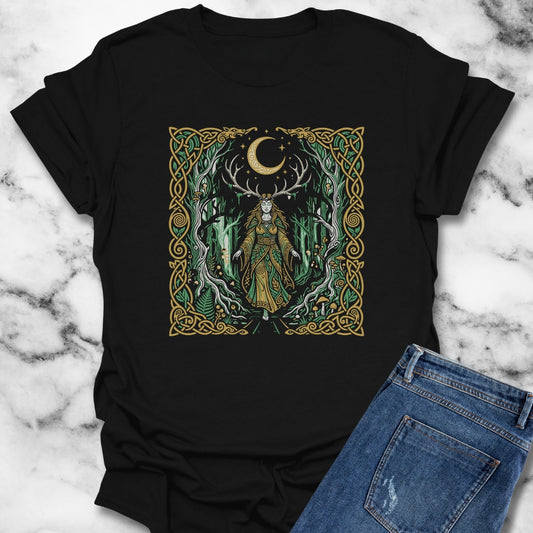 Elen of the Ways Goddess of Journey and Guidance Unisex Lightweight T-Shirt