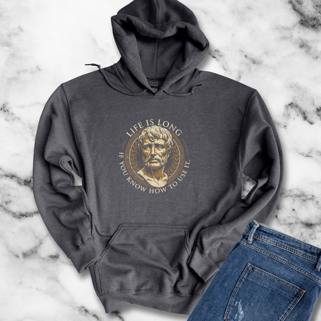Seneca Life Is Long Quote Hoodie Sweatshirt