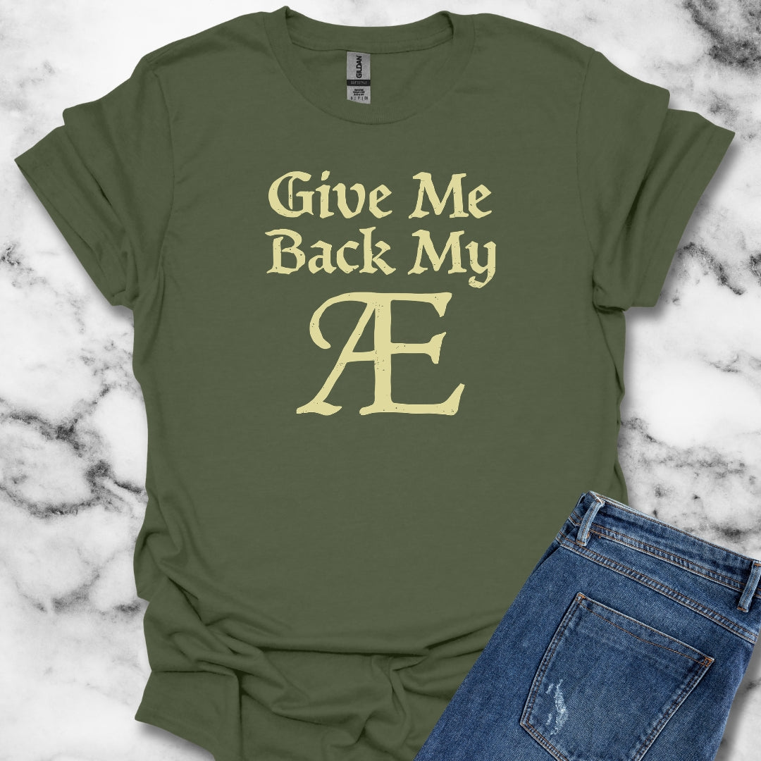 Old English Letter Ash T-Shirt