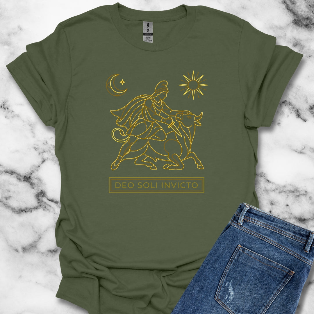 Cult of Mithras Sol Invictus Line Art T-Shirt