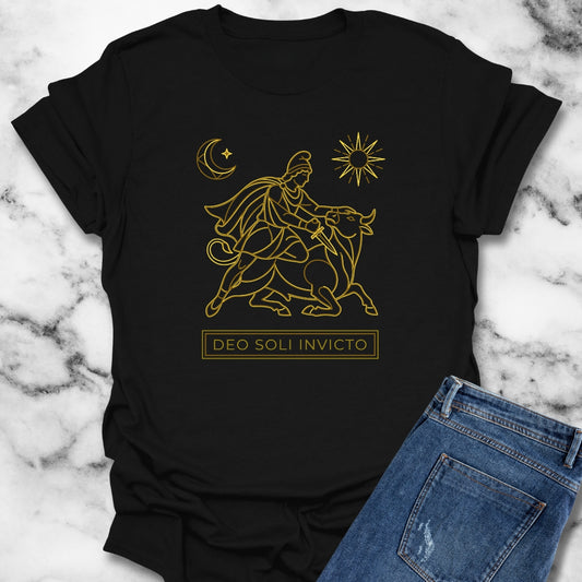 Cult of Mithras Sol Invictus Line Art T-Shirt