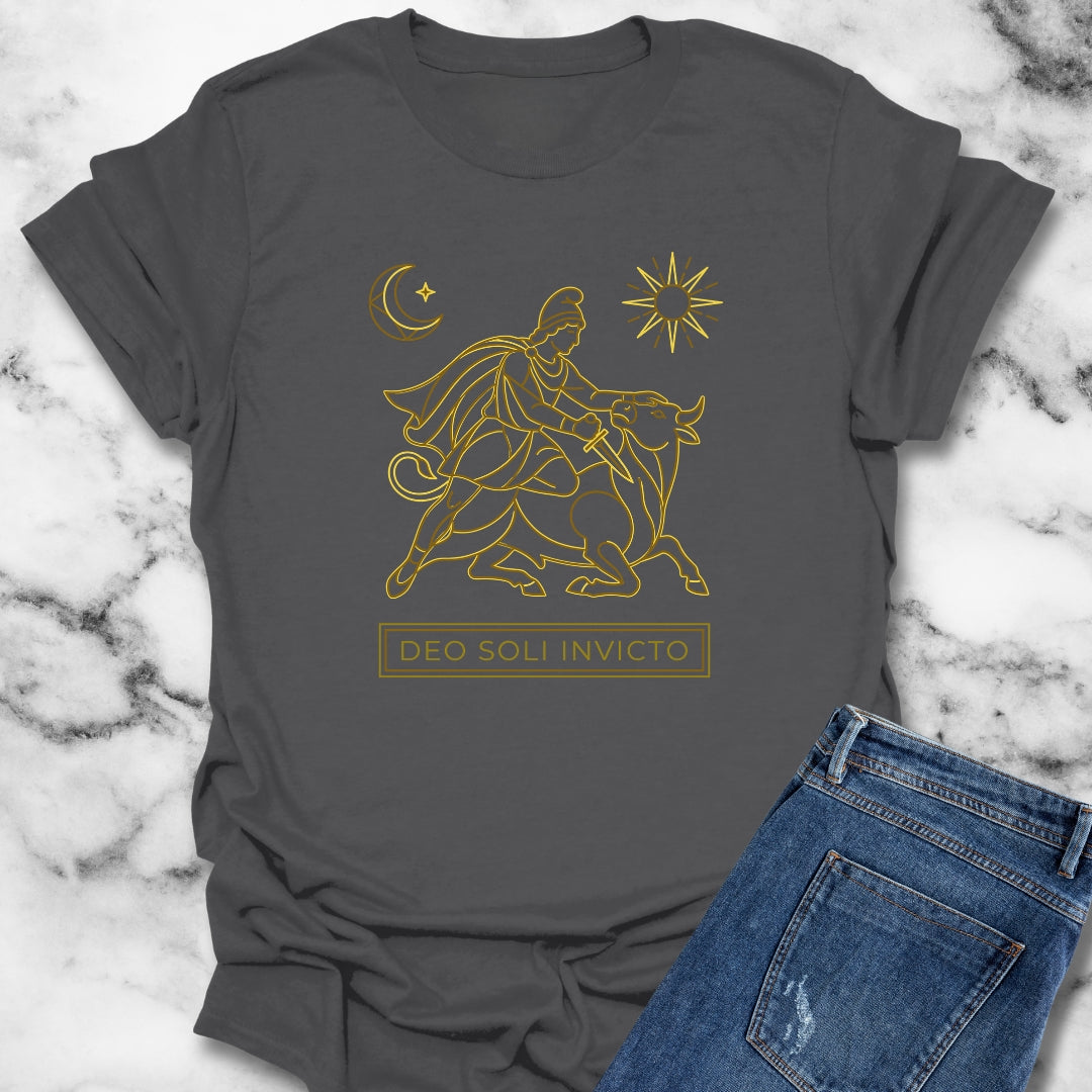 Cult of Mithras Sol Invictus Line Art T-Shirt