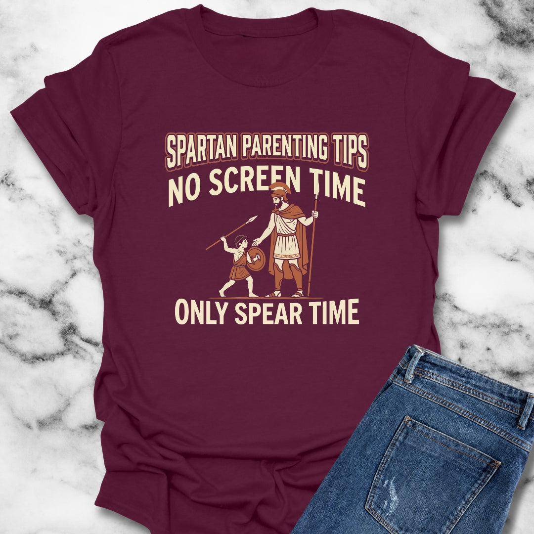 Spartan Parenting Tips T-Shirt