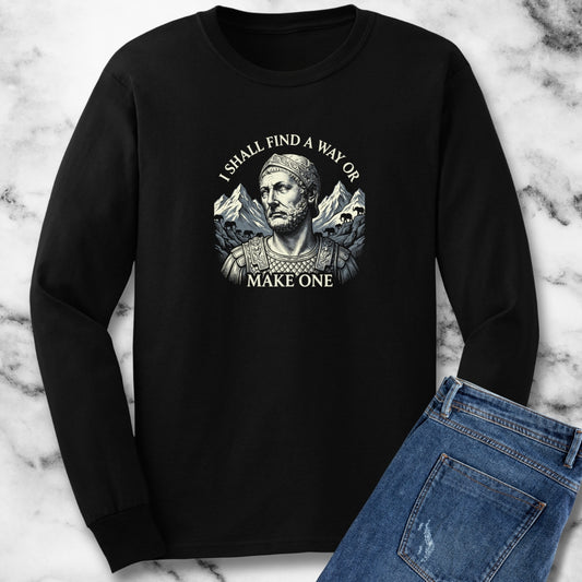 Hannibal Carthaginian Find A Way Quote Long Sleeve Tee
