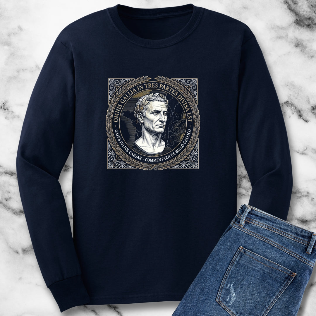 Julius Caesar Gallic War Quote Long Sleeve Tee