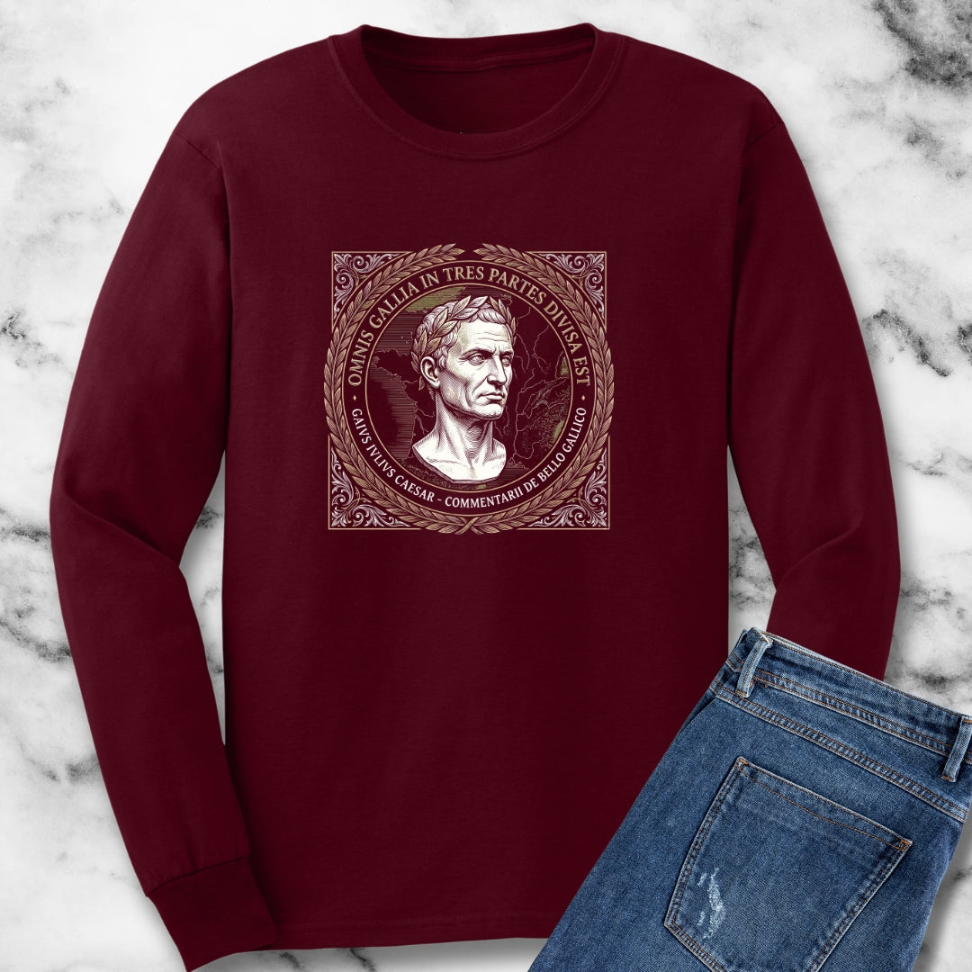 Julius Caesar Gallic War Quote Long Sleeve Tee