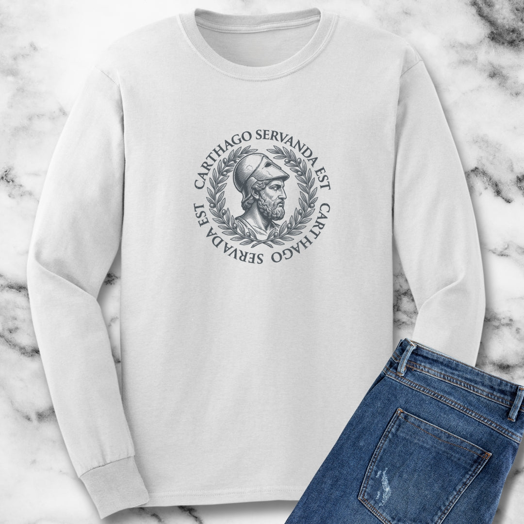 Scipio Quote Carthago Servanda Est Quote Long Sleeve Tee