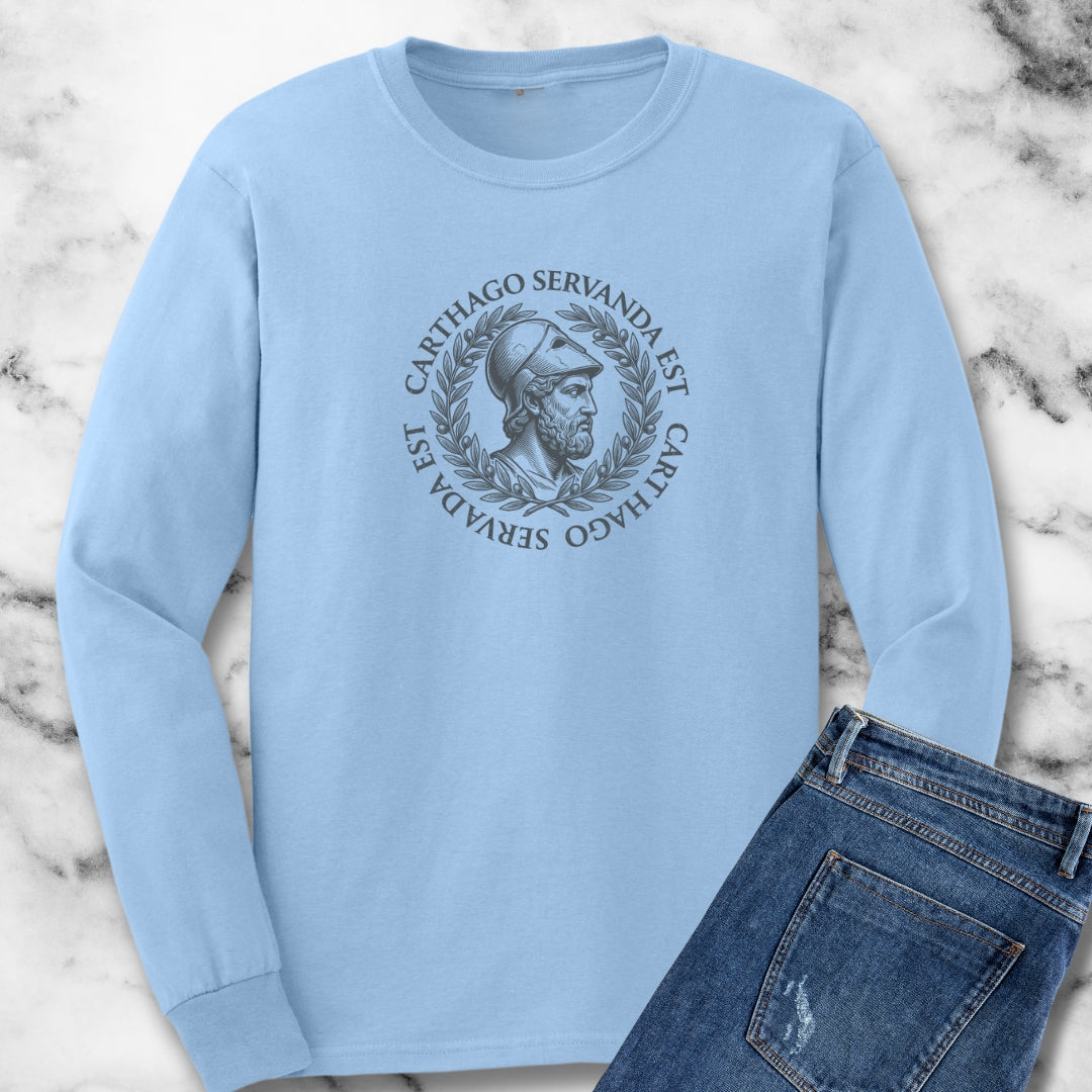 Scipio Quote Carthago Servanda Est Quote Long Sleeve Tee