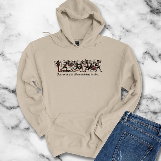 Aeneid Good Old Days Quote in Latin Hoodie Sweatshirt
