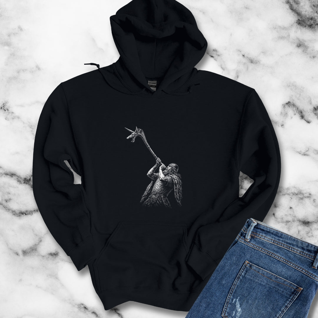 Celtic Warrior with Carnyx Hoodie Sweatshirt