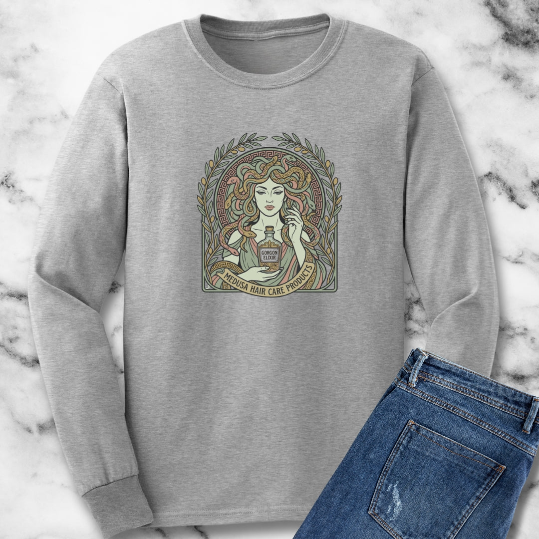 Medusa Hair Care Products Art Nouveau Long Sleeve Tee