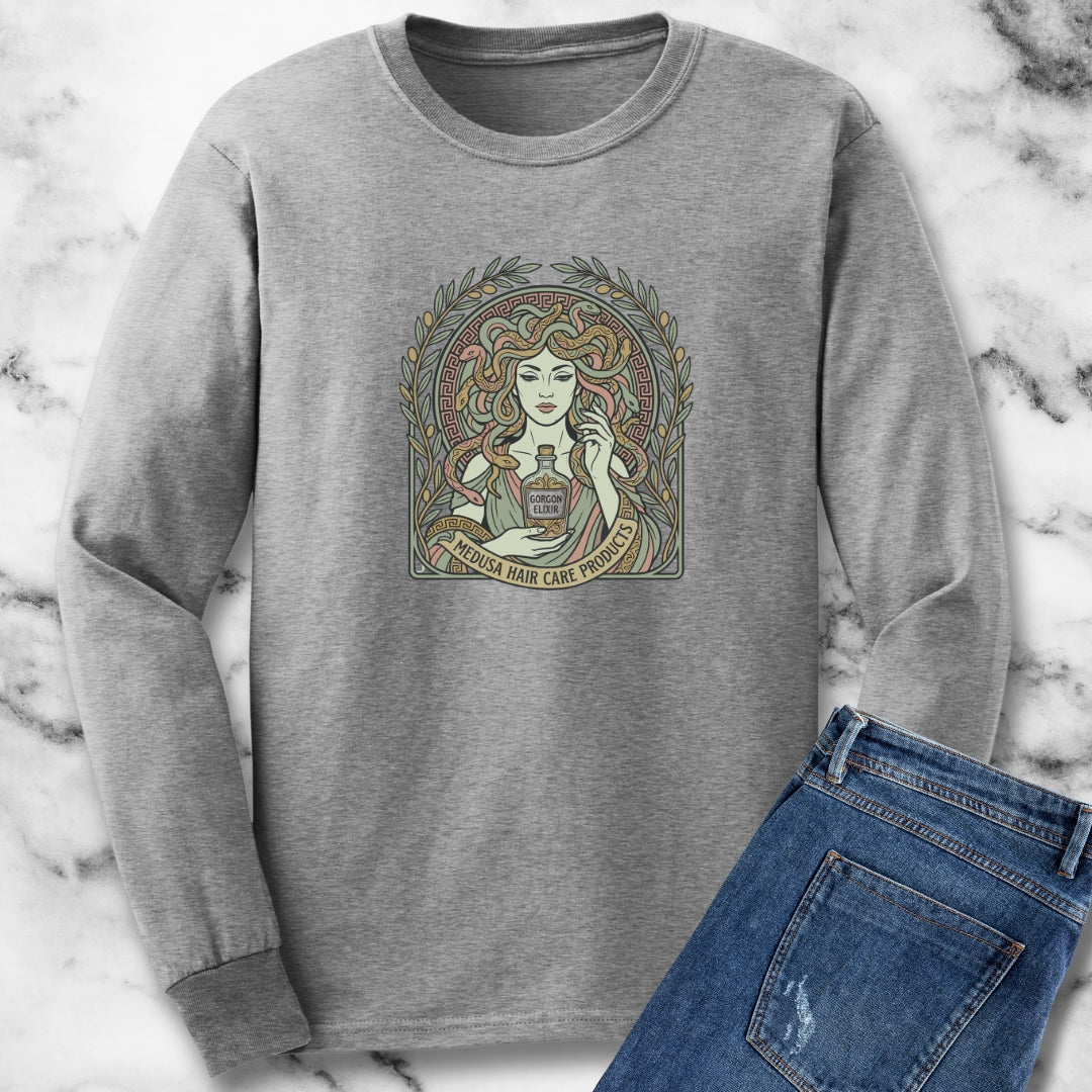 Medusa Hair Care Products Art Nouveau Long Sleeve Tee