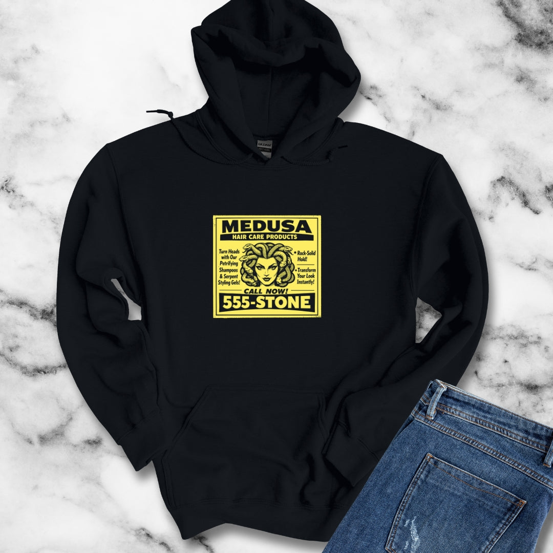 Medusa Hair Care Products Vintage Ad Style Hoodie Sweatshirt