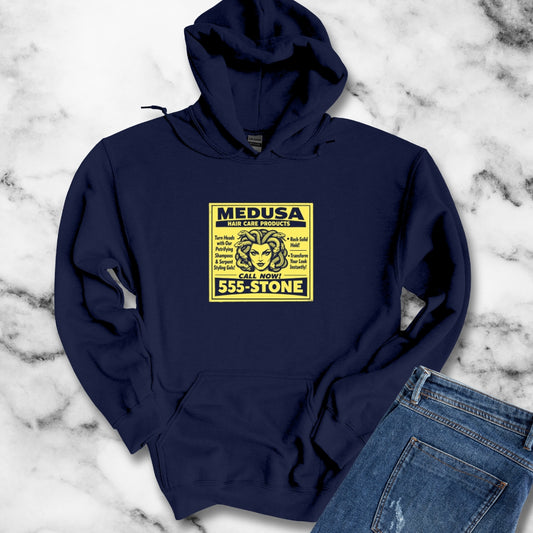 Medusa Hair Care Products Vintage Ad Style Hoodie Sweatshirt